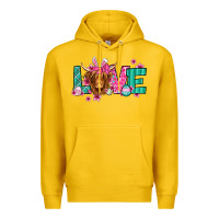 Lemon love easter floral longhaired cow Premium Hoodie - Jasminsmagicworld