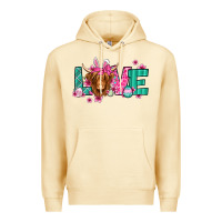 Pina Colada love easter floral longhaired cow Premium Hoodie - Jasminsmagicworld