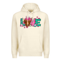 Sandshell love easter floral longhaired cow Premium Hoodie - Jasminsmagicworld