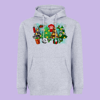 Christmas Trees With Tennis Heavyweight Hoodie Designed By Zillion Design Studio