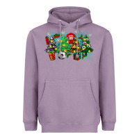 Lavender christmas trees with tennis Heavyweight Hoodie - Zillion Design Studio