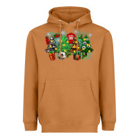 Meerkat christmas trees with tennis Heavyweight Hoodie - Zillion Design Studio