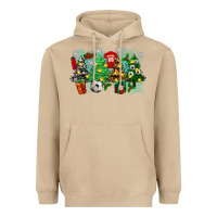 Mushroom christmas trees with tennis Heavyweight Hoodie - Zillion Design Studio