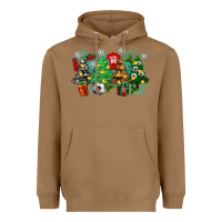 Toasted Coconut christmas trees with tennis Heavyweight Hoodie - Zillion Design Studio