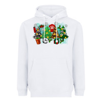 White christmas trees with tennis Heavyweight Hoodie - Zillion Design Studio