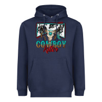 Navy cowboy killer Heavyweight Hoodie - texasbilliewilder