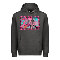 Charcoal Heather in october we wear pink Premium Hoodie - JahusDesignShop