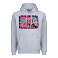 Heather Grey in october we wear pink Premium Hoodie - JahusDesignShop