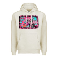 Oatmeal Heather in october we wear pink Premium Hoodie - JahusDesignShop