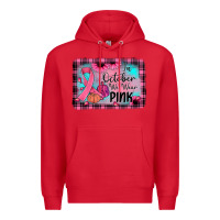 Red in october we wear pink Premium Hoodie - JahusDesignShop