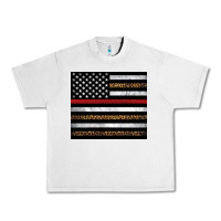 Lunar Rock thin red line American flag leopard Urban Heavy Tee - Artiststas