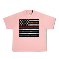 Salmon thin red line American flag leopard Urban Heavy Tee - Artiststas