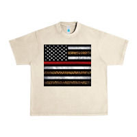 Sandshell thin red line American flag leopard Urban Heavy Tee - Artiststas