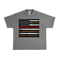 Tornado thin red line American flag leopard Urban Heavy Tee - Artiststas
