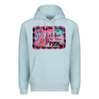 Blue Mist in october we wear pink Premium Hoodie - JahusDesignShop