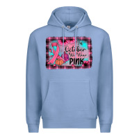 Colony Blue in october we wear pink Premium Hoodie - JahusDesignShop