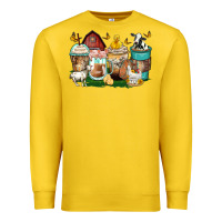 Lemon farm animals coffee cups Premium Sweatshirt - Zillion Design Studio