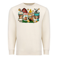 Sandshell farm animals coffee cups Premium Sweatshirt - Zillion Design Studio