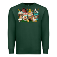 Sports Green farm animals coffee cups Premium Sweatshirt - Zillion Design Studio