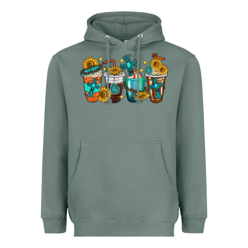 Cross Coffee Cups Heavyweight Hoodie by texasbilliewilder | Teevron