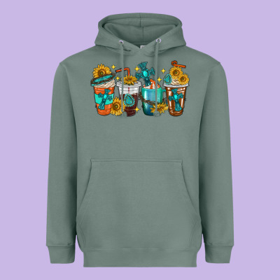 Cross Coffee Cups Heavyweight Hoodie Designed By Texasbilliewilder