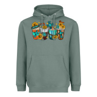 Sage cross coffee cups Heavyweight Hoodie - texasbilliewilder