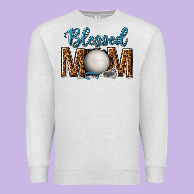 Western Blessed Mom With Lacrosse Premium Sweatshirt Designed By Texasbilliewilder