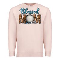 Pale Pink western blessed mom with lacrosse Premium Sweatshirt - texasbilliewilder