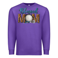 Purple western blessed mom with lacrosse Premium Sweatshirt - texasbilliewilder