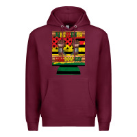 Burgundy juneteenth freedom day 12 oz can cooler (regular) 2 Premium Hoodie - Artiststas