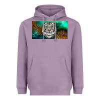 Lavender white tiger forest license plate Heavyweight Hoodie - RanaPortraitStore