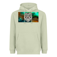 Matcha white tiger forest license plate Heavyweight Hoodie - RanaPortraitStore