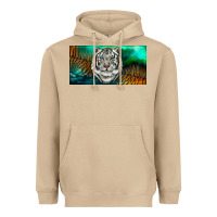Mushroom white tiger forest license plate Heavyweight Hoodie - RanaPortraitStore