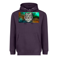 Plum white tiger forest license plate Heavyweight Hoodie - RanaPortraitStore