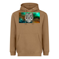 Toasted Coconut white tiger forest license plate Heavyweight Hoodie - RanaPortraitStore