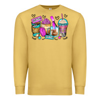 Antique Gold eyelash coffee cups Premium Sweatshirt - Zillion Design Studio