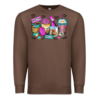 Chestnut eyelash coffee cups Premium Sweatshirt - Zillion Design Studio
