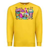 Lemon eyelash coffee cups Premium Sweatshirt - Zillion Design Studio