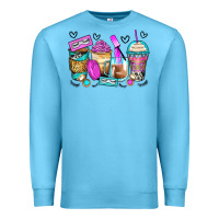Ocean Blue eyelash coffee cups Premium Sweatshirt - Zillion Design Studio