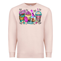 Pale Pink eyelash coffee cups Premium Sweatshirt - Zillion Design Studio