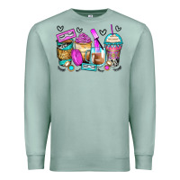 Seafoam eyelash coffee cups Premium Sweatshirt - Zillion Design Studio