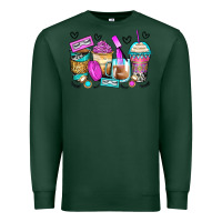 Sports Green eyelash coffee cups Premium Sweatshirt - Zillion Design Studio
