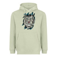 Matcha White Tiger Scratch Mark Heavyweight Hoodie - RanaPortraitStore