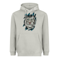 Moon Dust White Tiger Scratch Mark Heavyweight Hoodie - RanaPortraitStore