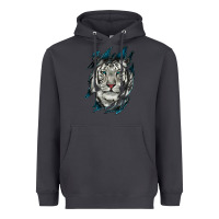 Smoke White Tiger Scratch Mark Heavyweight Hoodie - RanaPortraitStore