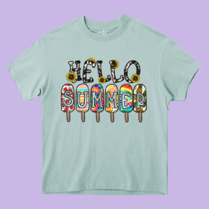 Name Vibrant Summer Greeting With Popsicles Heavy Core Tee Designed By Cowhidedigitalart