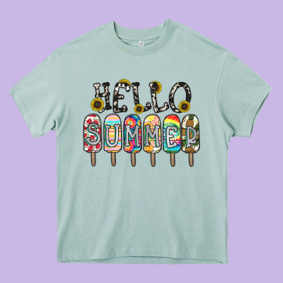 Name Vibrant Summer Greeting With Popsicles Heavy Core Tee Designed By Cowhidedigitalart