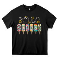 Black name vibrant summer greeting with popsicles Heavy Core Tee - CowhideDigitalArt