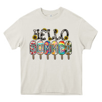 Cream name vibrant summer greeting with popsicles Heavy Core Tee - CowhideDigitalArt