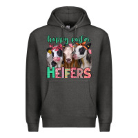 Charcoal Heather happy easter heifers Premium Hoodie - Jasminsmagicworld